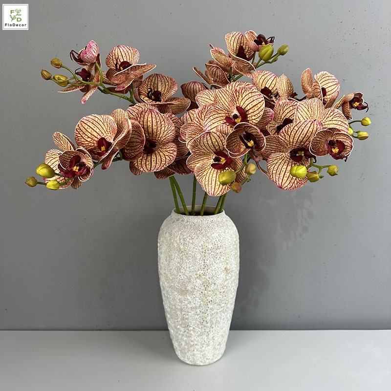 Autumn New Arrival 76CM Artificial 7 Heads Orchid Realistic Modern Flowers Home Wedding Outdoor Decoration