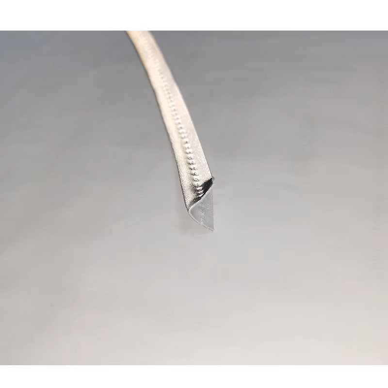Bright Silver Reflective Single-Sided Elastic Fabric Ultrasonic Piping 亮银反光单面弹力布超声波包边条