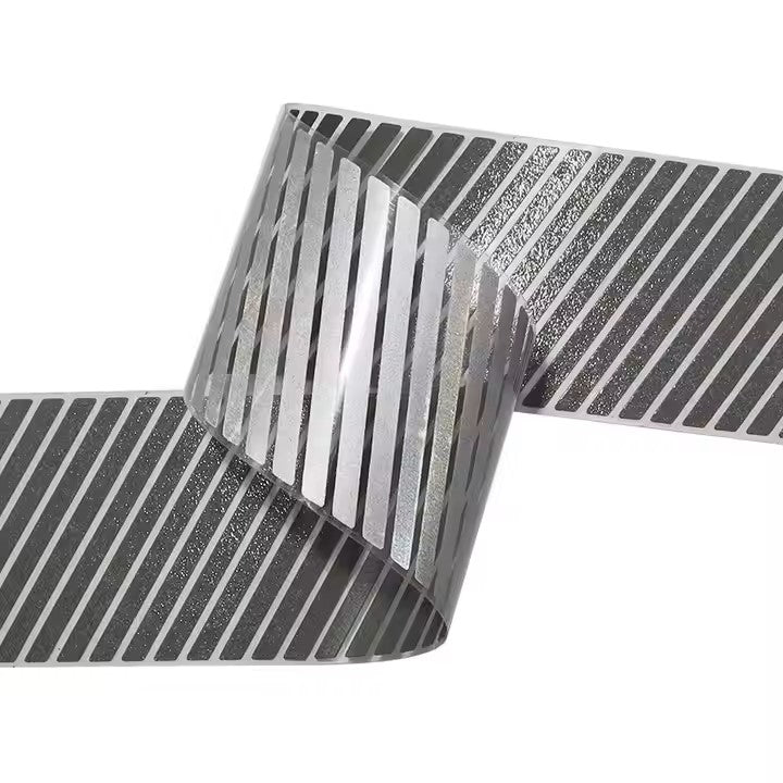 Twill Bright Silver Reflective Elastic Heat Transfer Removable Film 斜纹亮银反光弹力热帖可移膜