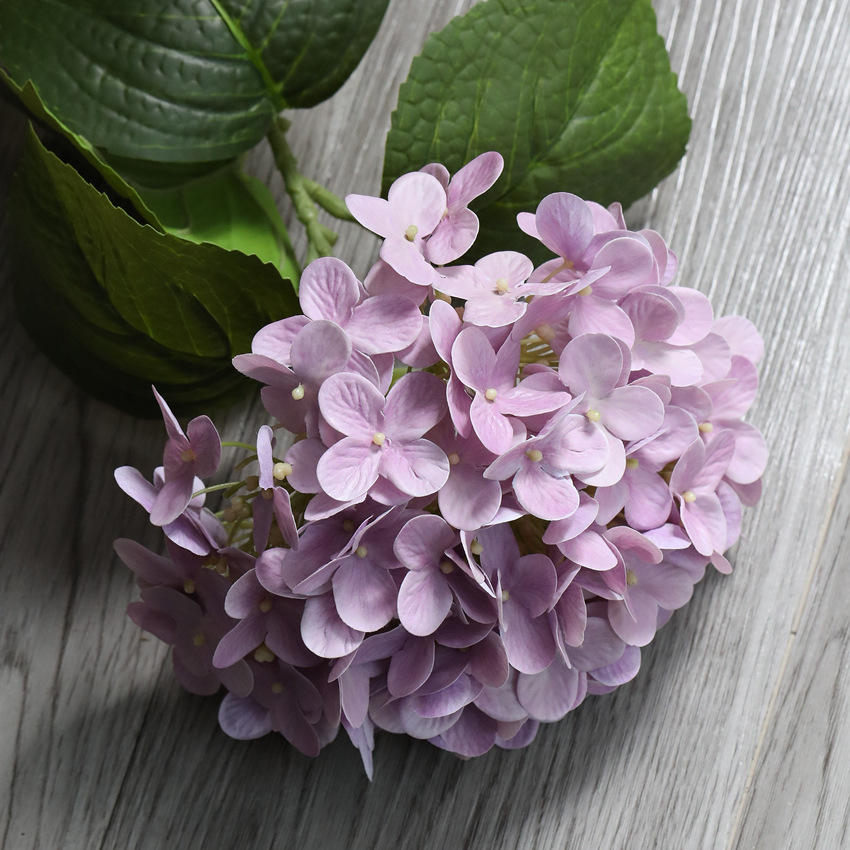 French Hydrangea 62cm Artificial PU Small Berries Autumn Color Series Real Touch Flower Photography Props Artificial Hydrangea