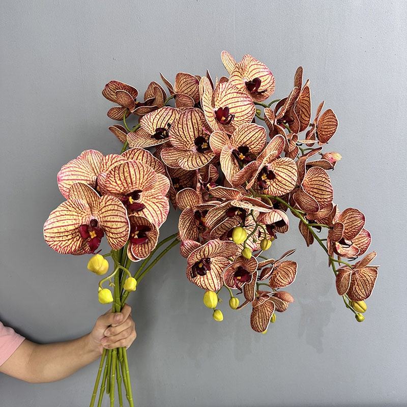 Autumn New Arrival 76CM Artificial 7 Heads Orchid Realistic Modern Flowers Home Wedding Outdoor Decoration