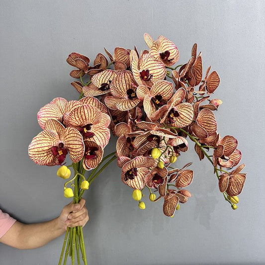 Autumn New Arrival 76CM Artificial 7 Heads Orchid Realistic Modern Flowers Home Wedding Outdoor Decoration