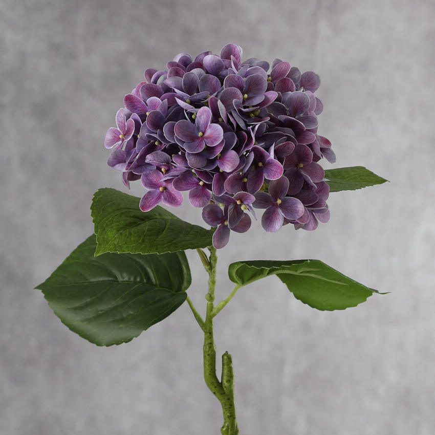 French Hydrangea 62cm Artificial PU Small Berries Autumn Color Series Real Touch Flower Photography Props Artificial Hydrangea