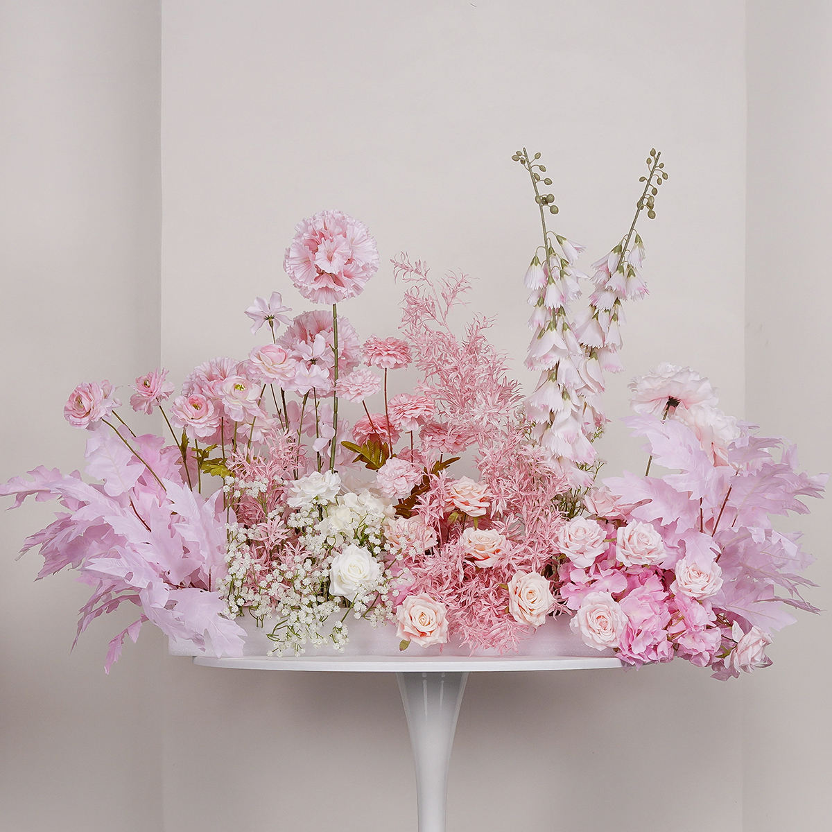 2.5ft Tall Luxurious White Artificial Flowers Decoration Wedding Aisle Flower Runner