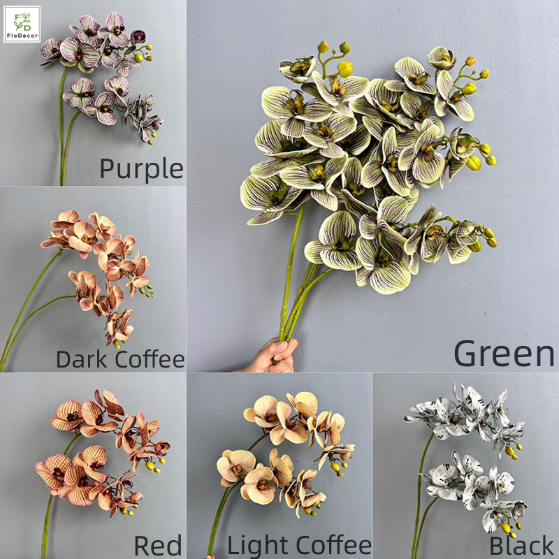 Autumn New Arrival 76CM Artificial 7 Heads Orchid Realistic Modern Flowers Home Wedding Outdoor Decoration