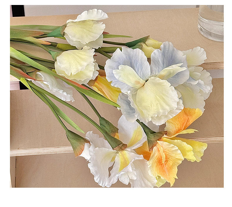 Realistic Handmade 80cm Silk Artificial Iris Flowers for Wedding and Home Arrangement Decoration Table Centerpiece