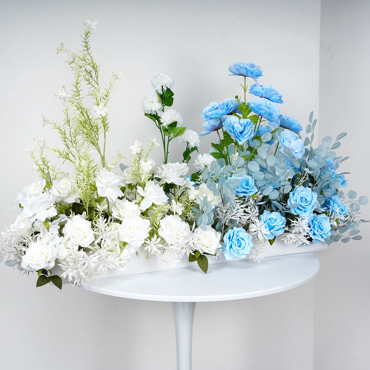 2.5ft Tall Luxurious White Artificial Flowers Decoration Wedding Aisle Flower Runner