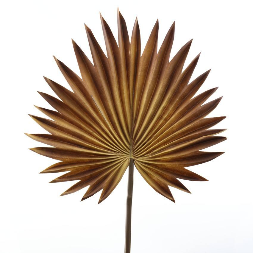 Artificial Palm Leaves Fan-Shaped PU Faux Flowers Wedding Decor Backdrops Folding Fans Indoor Use Home Artistic Embellishment