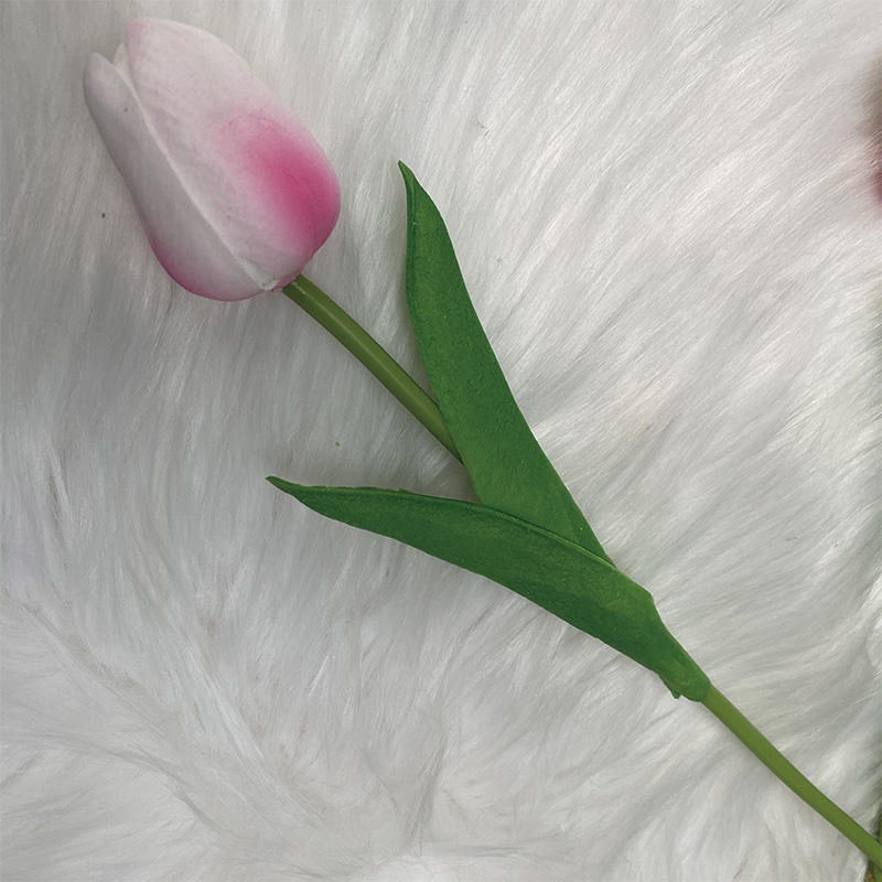 Direct Wholesale Good Quality a Single Soft Rubber Tulip Decor Outdoor Artificial Flowers
