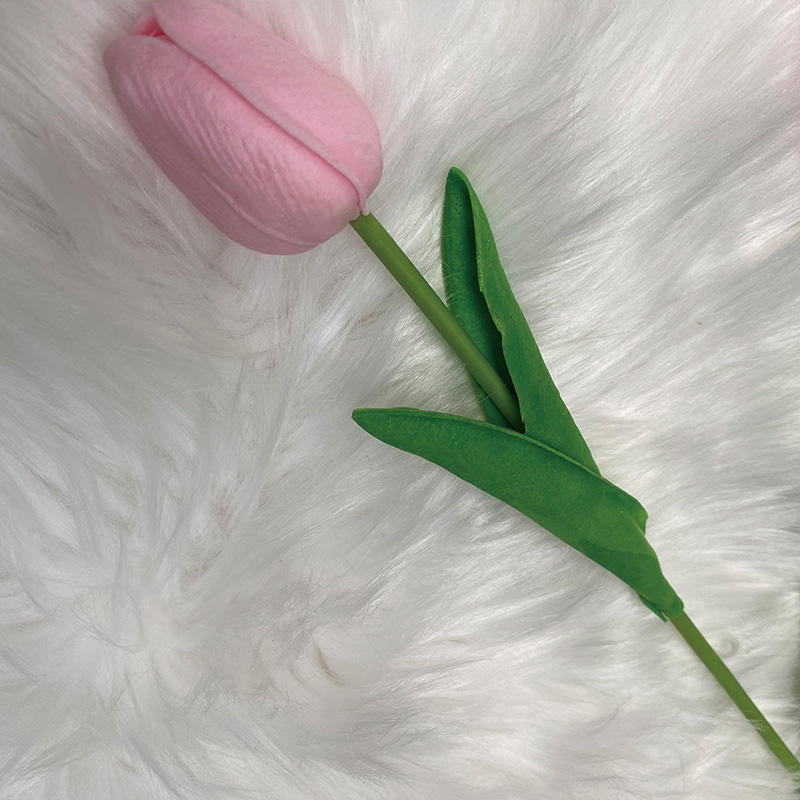 Direct Wholesale Good Quality a Single Soft Rubber Tulip Decor Outdoor Artificial Flowers