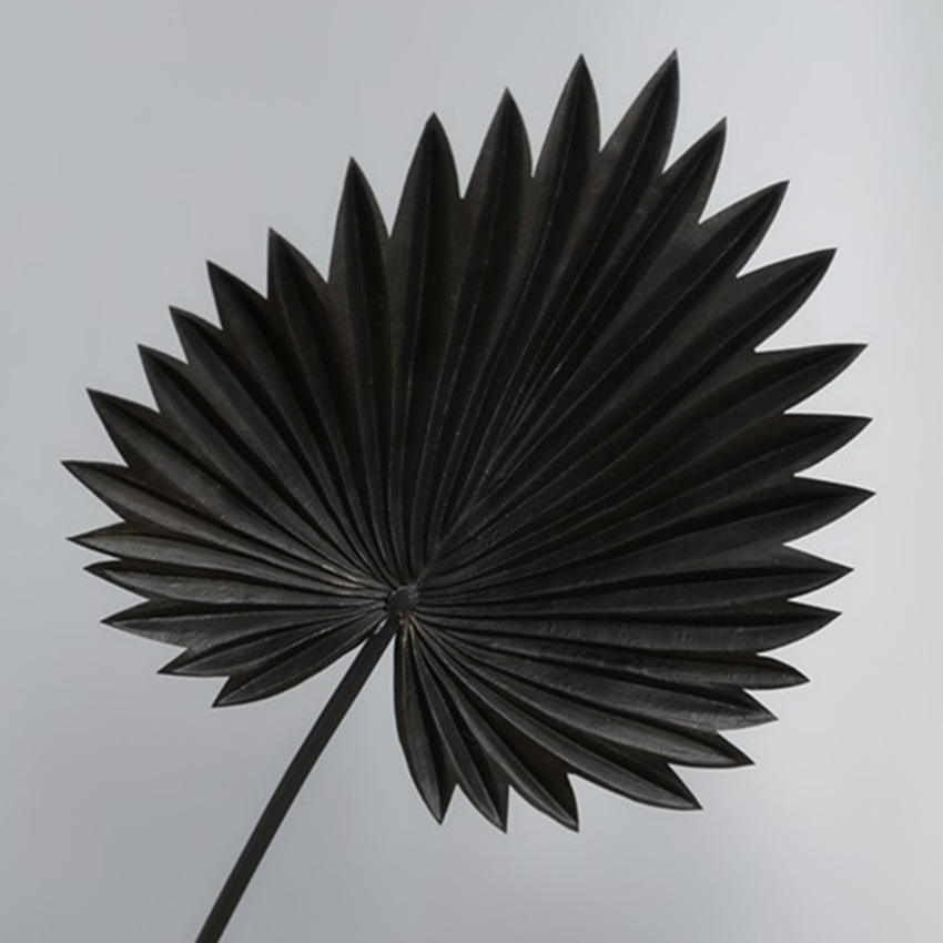 Artificial Palm Leaves Fan-Shaped PU Faux Flowers Wedding Decor Backdrops Folding Fans Indoor Use Home Artistic Embellishment