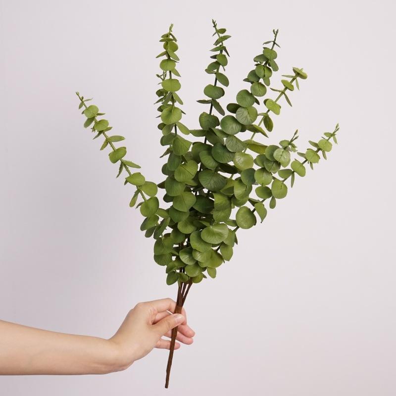 Wholesale 8-Pronged Australian Eucalyptus Artificial Leaves Real Touch Garden Home Office Wedding Flower Arrangement