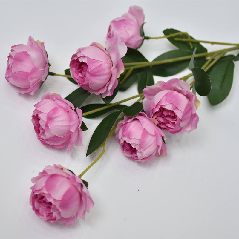 Wholesale Factory Artificial Flower Peony Single Stem for Wedding Events Home Decoration